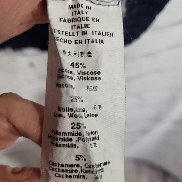 Brandy Melville Academia Blue White Sweater Vest Preppy Y2K - Picture 3 of 6